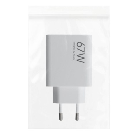 XIAOMI oryginalna ładowarka sieciowa USB A QC3.0 3A 67W MDY-15-ET biała bulk