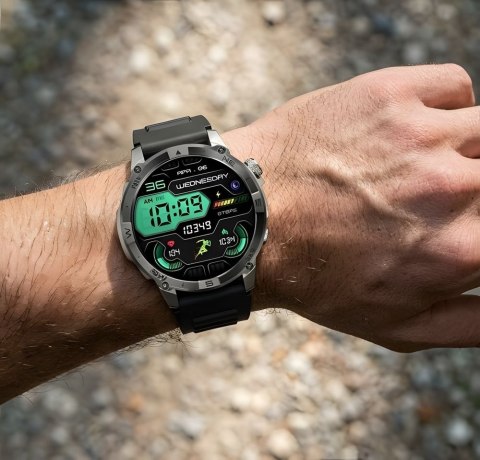 Smartwatch Gravity Grafitowy Pasek + Bransoleta GT46-3