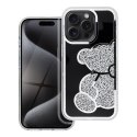 Futerał do iPhone 12 / 12 PRO Teddy Bear srebrny