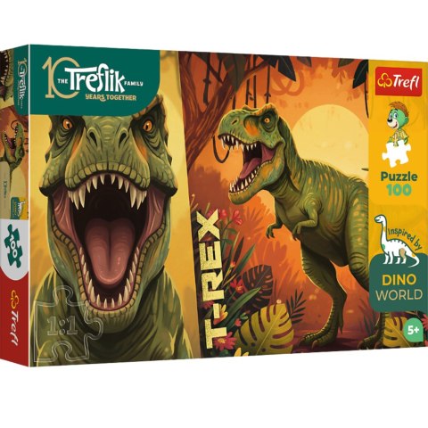 Puzzle - 100 - T-Rex - Rodzina Treflików - Inspired By Dino World - Trefl 16578