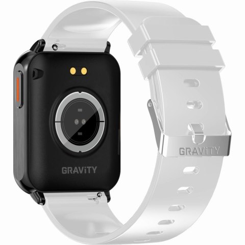 Smartwatch Gravity Biało Czarny 2 Paski GT17-8