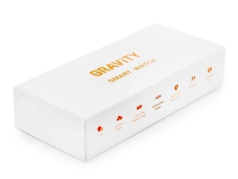 Smartwatch Gravity Biało Czarny 2 Paski GT17-8