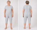 Body dla dorosłych z tylnym zapięciem - jasny szary XL