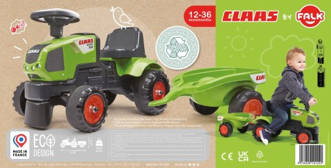 Falk Jeździk traktorek z przyczepką pchacz odpychacz na roczek 12m+ Claas