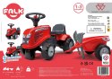 FALK Jeździk Traktorek Z Przyczepką Massey Ferguson Odpychacz Czerwony