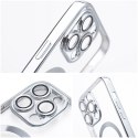 Futerał do iPhone 11 Electro Mag Cover zgodny z MagSafe srebrny
