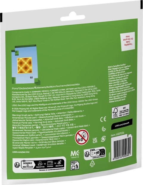LEGO 30732 Minecraft Potyczka Alex przy ognisku
