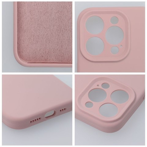 Futerał do iPhone 15 PRO Silicone 2mm pudrowy róż