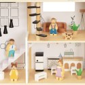 TOOKY TOY Drewniana Rezydencja dla Lalek 25 Elementów
