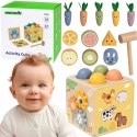 TOOKY TOY Drewniana Wiosenna Kostka Edukacyjna 5w1