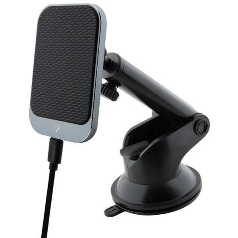 Uchwyt na telefon do samochodu indukcyjny BMW zgodny z MagSafe 15W do szyby / kratki Signature Edition BMMWCCDTPK czarny