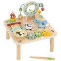 WOOPIE GREEN Drewniany Stolik Edukacyjny Muzyczny Labirynt Sensoryczny 5W1