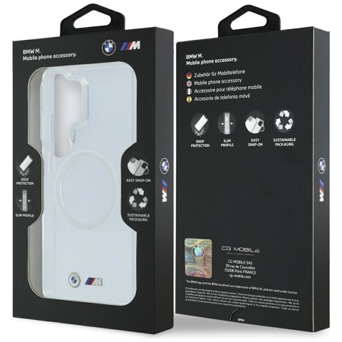 BMW futerał do SAMSUNG S26 Ultra BMHMS26L25HSMLKT (Magnetic IML Shockproof W/ Metal Logos) transparentny