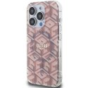 GUESS futerał do IPHONE 15 Pro Max kompatybilny z MagSafe GUHMP15XHGCUSTGP (IML GCUBE) różowy