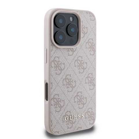 GUESS futerał do IPHONE 16 Pro Max GUHCP16XG4GFPI (PU 4G Classic) różowy