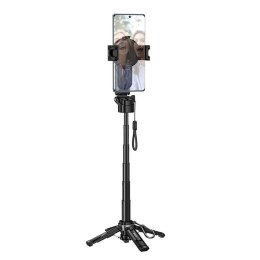 Live stand Hoco z magnetycznym oraz uniwersalnym mocowaniem z pilotem bezprzewodowym K27 PRO czarny