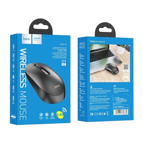 Myszka bezprzewodowa Hoco 2,4G 1200 dpi GM14 czarna