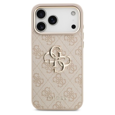 GUESS futerał do IPHONE 17 Pro Max GUHCP17X4GMGCPI (PU W/ Big 4G Classic Logo) złoto różowy