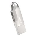 Pendrive 128GB USB 3.0 (USB A + USB C) Hoco UD8 nikiel