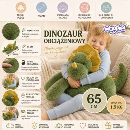 WOOPIE Pluszak Obciążeniowy Dinozaur Antystresowy Sensoryczny Ciężkomiś Przytulanka 65cm 1500g