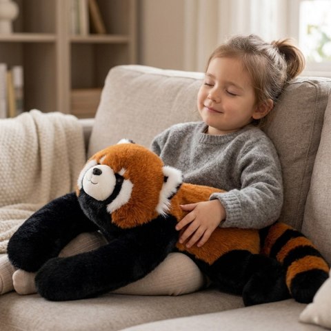 WOOPIE Pluszak Obciążeniowy Panda Ruda Antystresowy Sensoryczny Ciężkomiś 65cm 2,5 kg