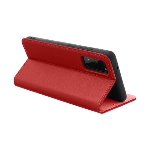 Etui z klapką na iPhone 15 Smart Pro Book skórzane bordowe