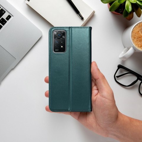 Etui z klapką na Xiaomi Redmi NOTE 15 PRO 5G Smart Magneto ciemnozielone