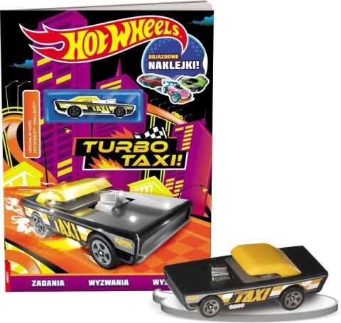 Mattel Hot Wheels Turbo Taxi zadania + naklejki