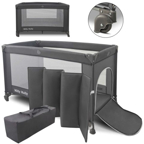 Milly Mally Łóżeczko turystyczne Mirage Dark Grey