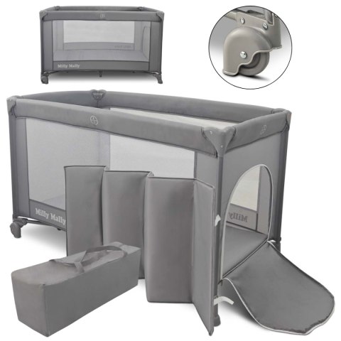 Milly Mally Łóżeczko turystyczne Mirage Grey