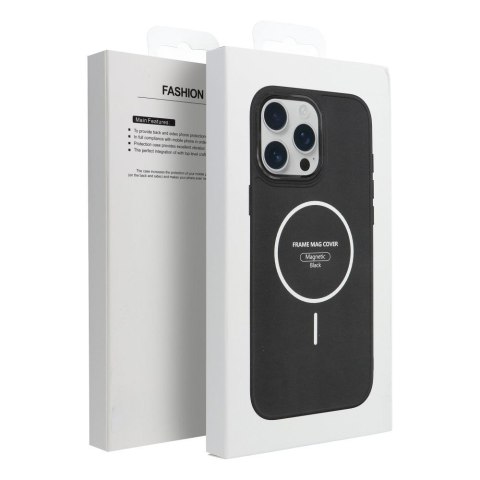Futerał do iPhone 16 PRO MAX Frame Mag Cover zgodny z MagSafe czarny