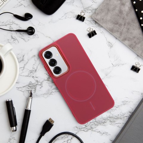 Futerał do Samsung A16 5G / A16 4G Frame Mag Cover zgodny z MagSafe magenta
