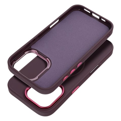 Futerał do iPhone 15 Frame Mag Cover zgodny z MagSafe fioletowy