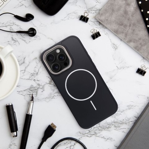 Futerał do iPhone 15 PRO MAX Frame Mag Cover zgodny z MagSafe czarny