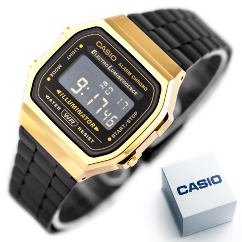 Zegarek Unisex Casio A168WEGB-1BEF + BOX