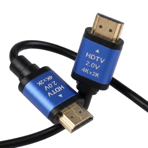 Kabel HDMI 2.0 Blue Star 4K 120Hz - High Speed, HDR, ARC, Ethernet, AWM, 18Gbps 3 m czarny