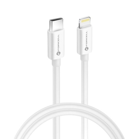 Kabel USB C do Lightning Forcell F-Energy MFi PD 3A 30W 1 m C901 biały