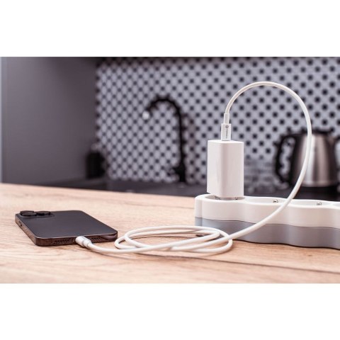 Kabel USB C do Lightning Forcell F-Energy MFi PD 3A 30W 1 m C901 biały