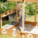 AXI Piaskownica Drewniana Statek z Kuchnią Błotną i Osłoną