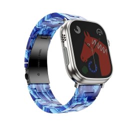 Pasek do Apple Watch Forcell F-Design FA04 zatrzask żywiczny marmurkowy 38 / 40 / 41 mm niebieski