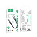 Adapter AUX USB C do Jack 3,5 mm Hoco 0,12 m LS36 czarny
