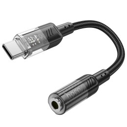 Adapter AUX USB C do Jack 3,5 mm Hoco 0,15 m LS37 transparentny czarny