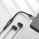 Adapter AUX USB C do Jack 3,5 mm Hoco 0,15 m LS37 transparentny czarny