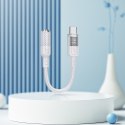 Adapter AUX USB C do Jack 3,5 mm Hoco 0,15 m LS37 transparentny szary