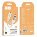Adapter AUX USB C do Jack 3,5 mm Hoco 0,15 m LS37 transparentny szary