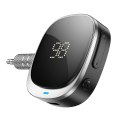 Adapter AUX bluetooth Jack 3,5 mm Hoco z wyświetlaczem E80 czarny