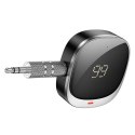 Adapter AUX bluetooth Jack 3,5 mm Hoco z wyświetlaczem E80 czarny