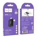 Adapter OTG 2w1 USB C / Lightning do USB A Hoco UA31F czarny