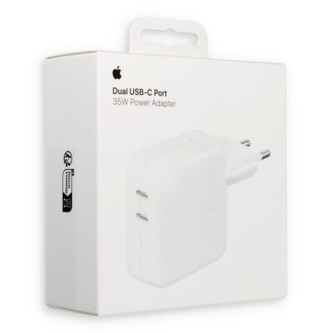 Oryginalna ładowarka sieciowa Apple MW2K3ZM/A 2x Typ C 35W biała blister