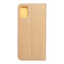 Etui z klapką na Samsung A51 Luna Book Gold złote